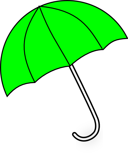 Apple Green Umbrella Clip Art At Clker - Clip Art Green Umbrella (498x595)