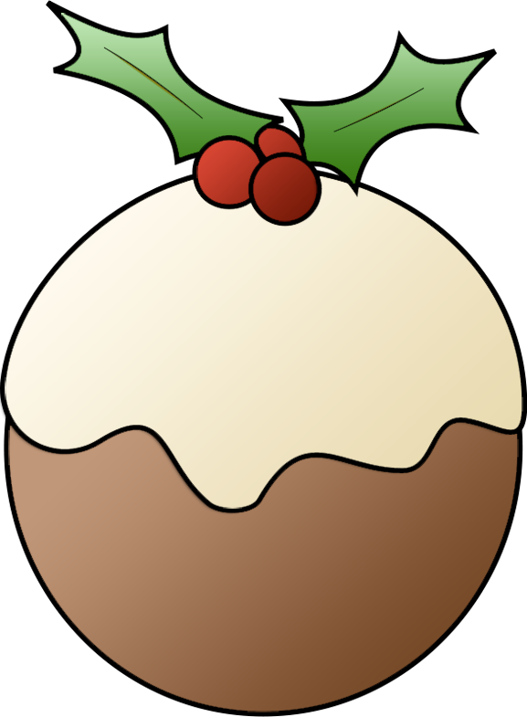 Christmas Pudding - Christmas Food Clipart (577x785)