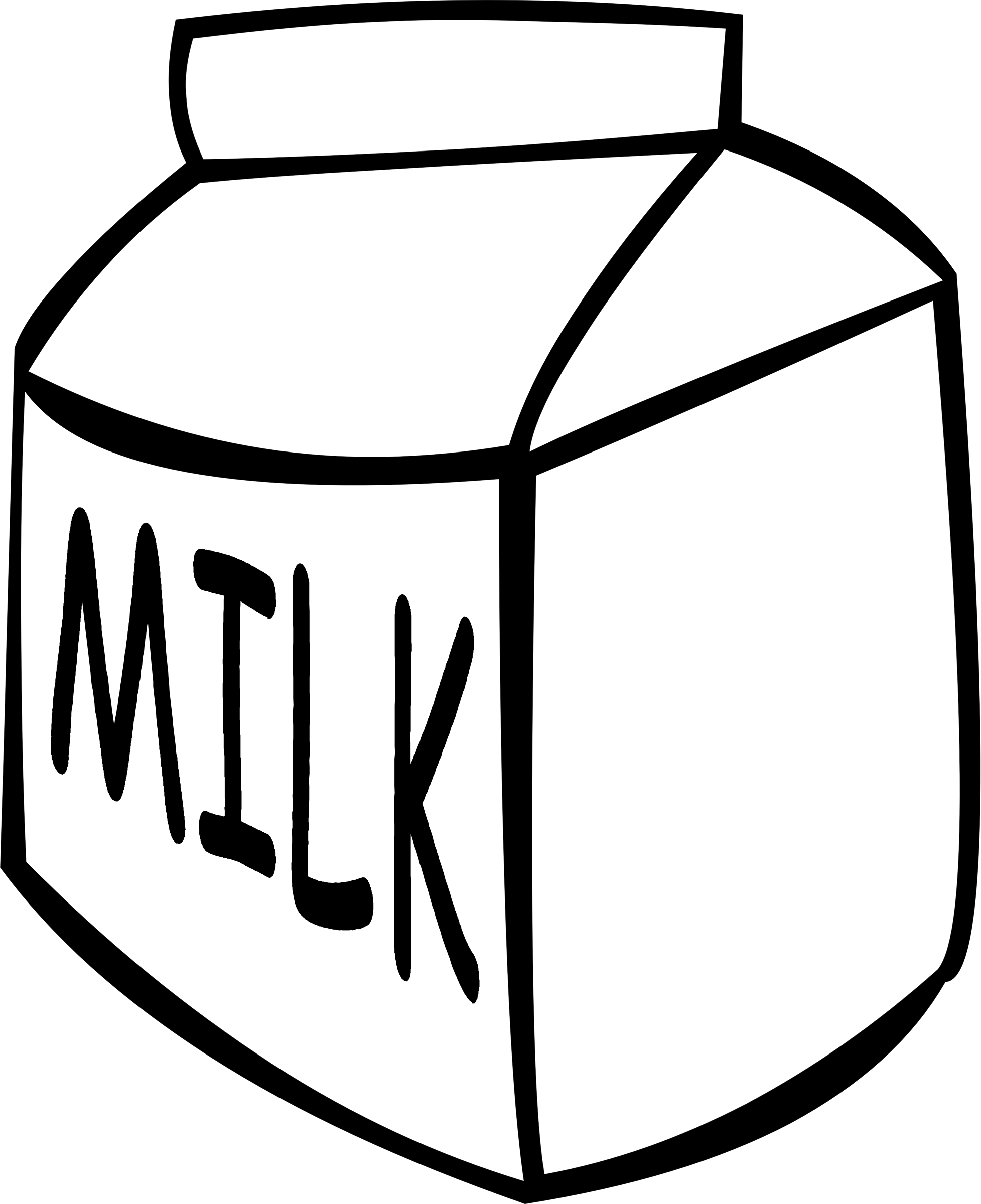 Big Image - Milk Carton Clip Art (1955x2400)