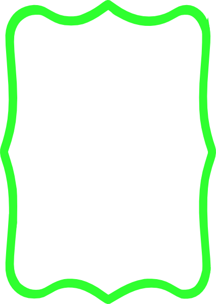Green Border Clip Art - Neon Green Border Clipart (426x599)