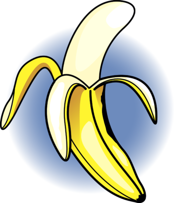 Banana - Clip Art Of A Banana (343x400)