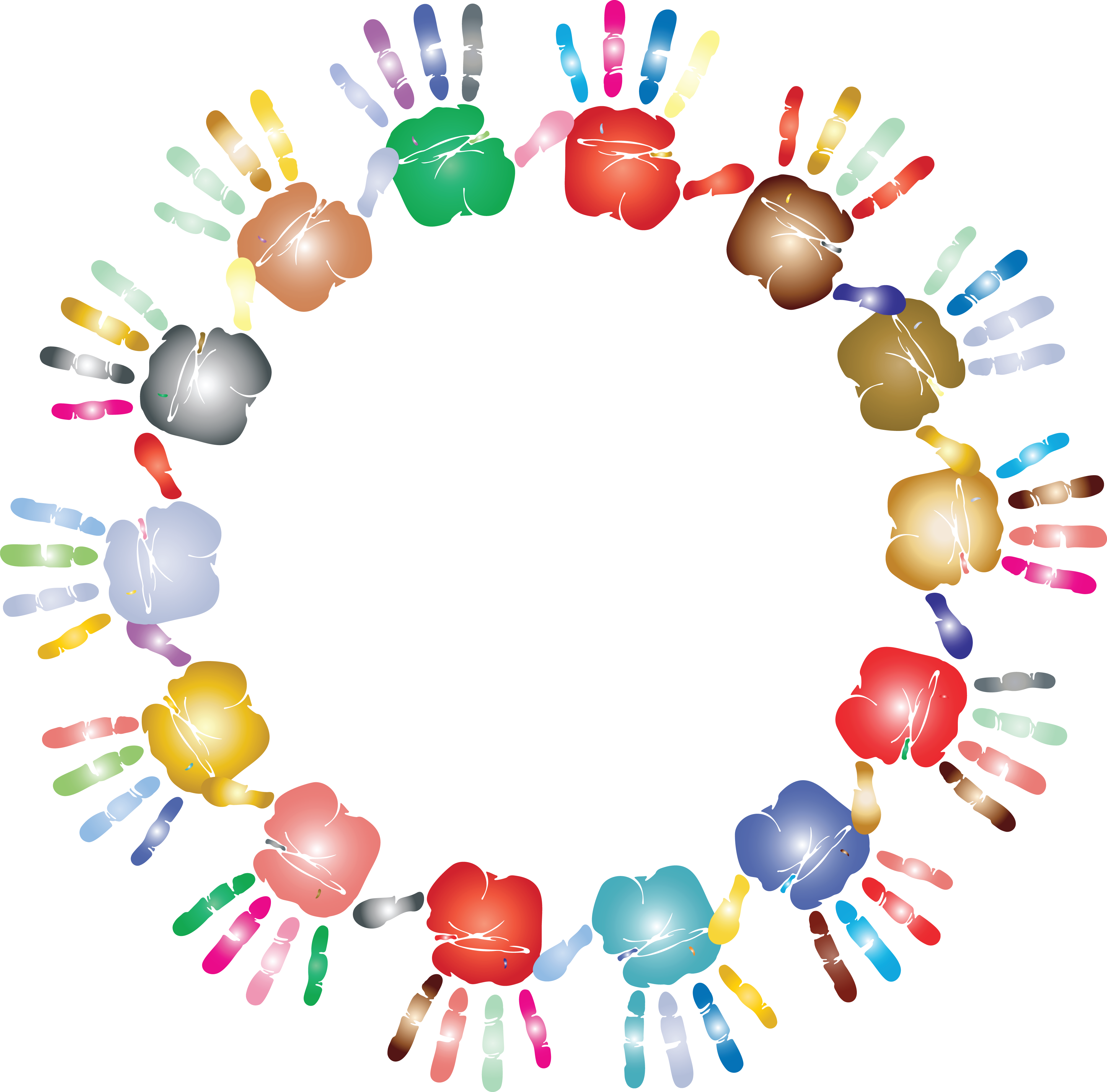 Handprint Clipart Colored - Every Child Is An Artist Quote (4000x3948)