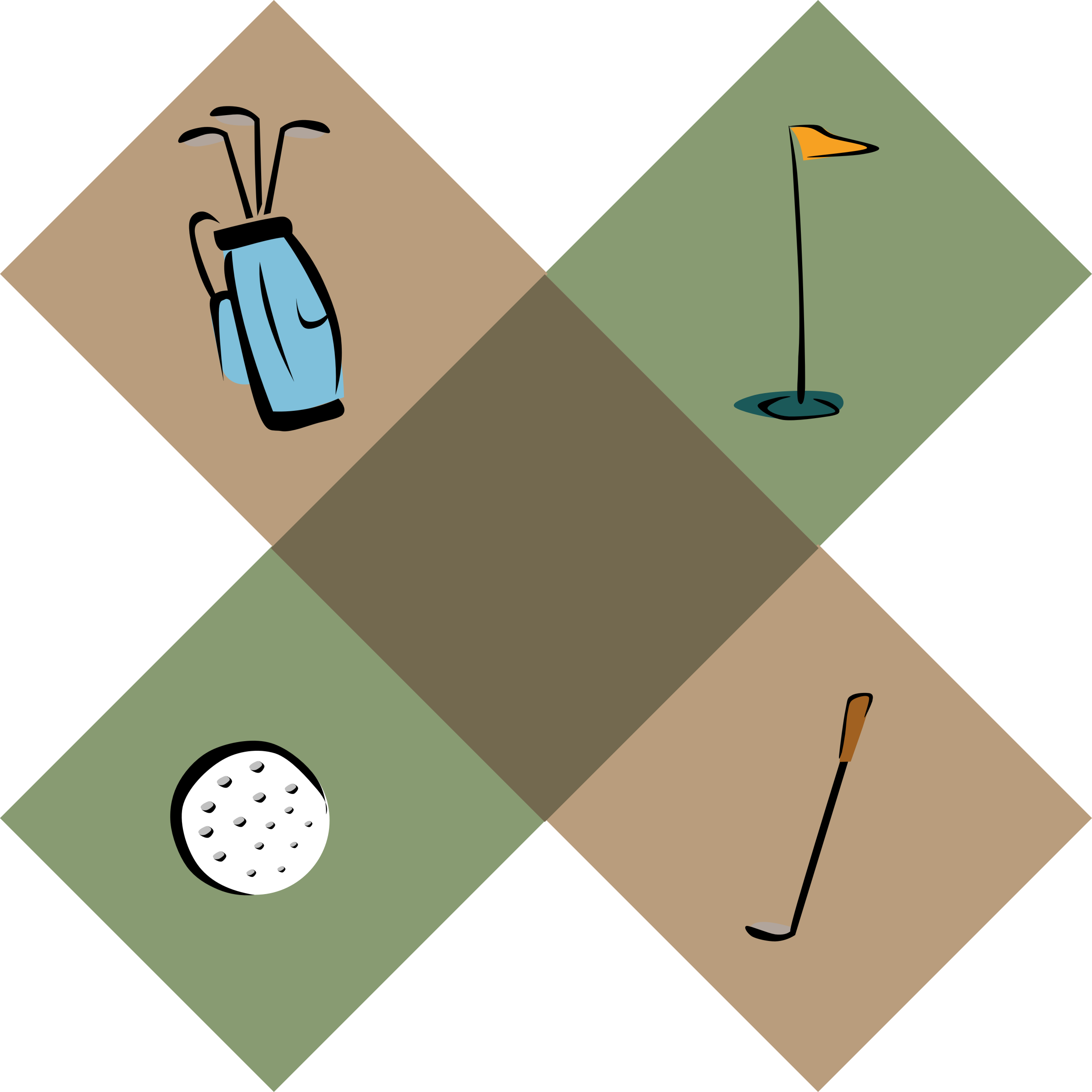 Big Image - Golf Border Clip Art (2400x2400)