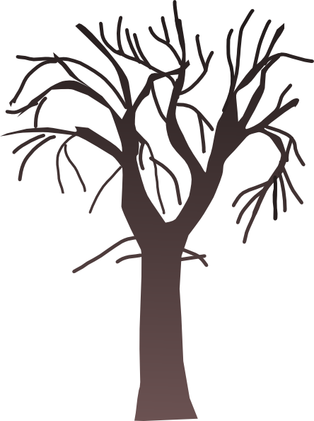 Bare Tree Clipart (444x595)
