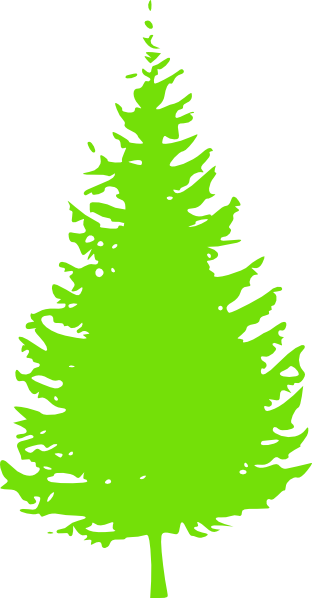 Pine Tree Clipart Short Tree - Pine Tree Silhouette Vector (312x598)