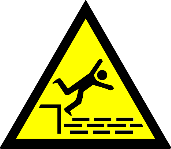 Danger Fall Clip Art At Clker - Pericolo Radiazioni Non Ionizzanti (640x557)