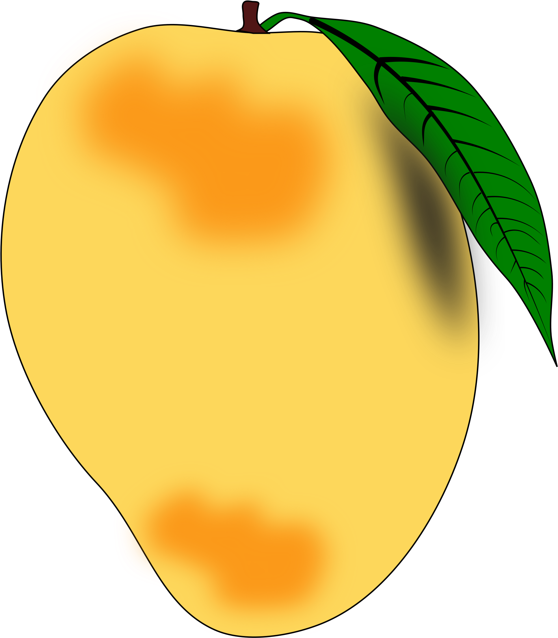 Mango Clip Art Images Black And White Free Download - Mango Clipart (2400x2400)