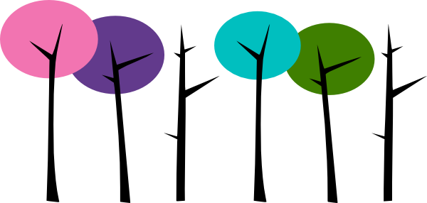 Colorful Trees Edit 2 Clip Art At Clker - Rutland City (600x286)