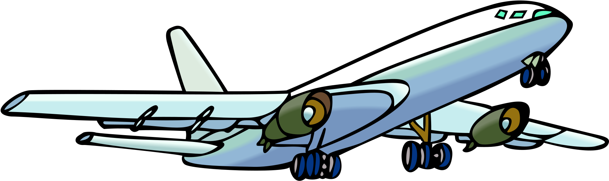 Fileairplane Clipart - Airplane Clip Art (2000x627)