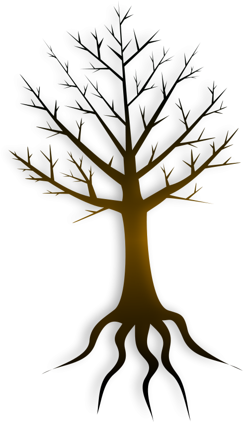 Tree Trunk Svg Vector File, Vector Clip Art Svg File - Vektor Akar Pohon (522x900)