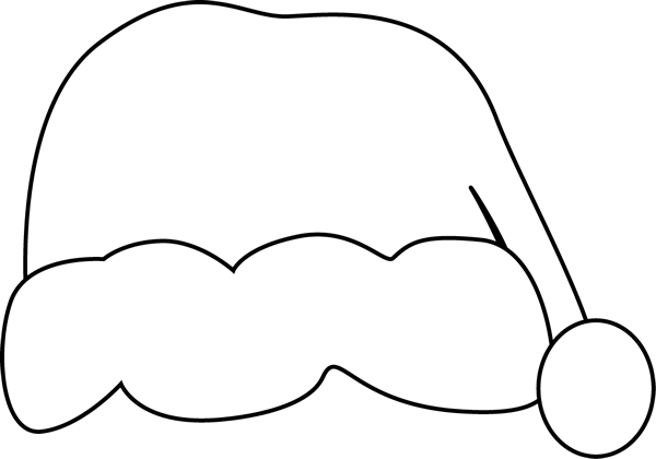 Black And White Santa Hat - Christmas Day (600x420)
