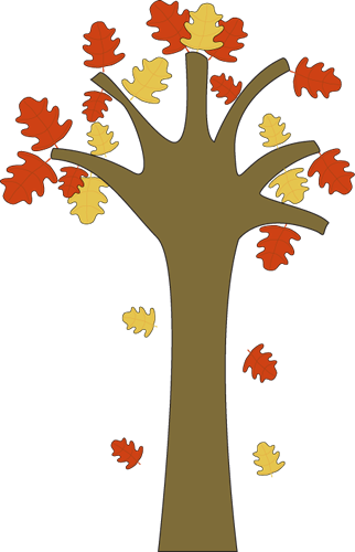 Clip Art Tree With Falling Leaves Clipart - Fall Leaves Falling Clipart (322x500)