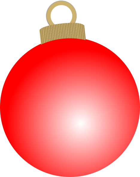 Red Christmas Ball Ornament Clip Art - Ball Ornament Clip Art (480x609)