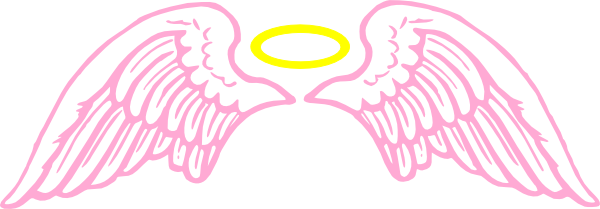 Pink Angel Wings With Halo Clip Art At Clipart Library - Pink Angel Wings With Halo Clip Art At Clipart Library (600x209)