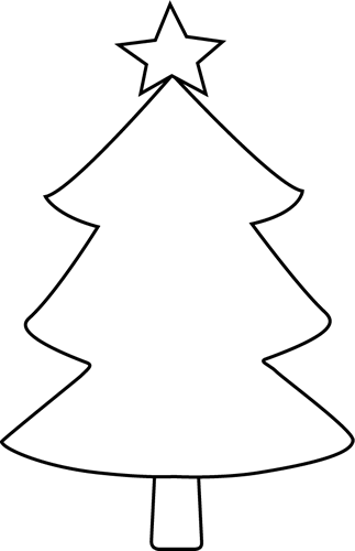 Black And White Blank Christmas Tree Clip Art - Black And White Blank Christmas Tree Clip Art (323x500)