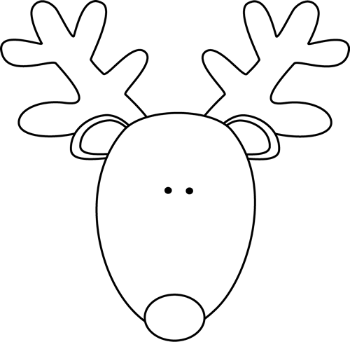 Reindeer Clipart Reindeer Head - Reindeer Clipart Reindeer Head (500x488)