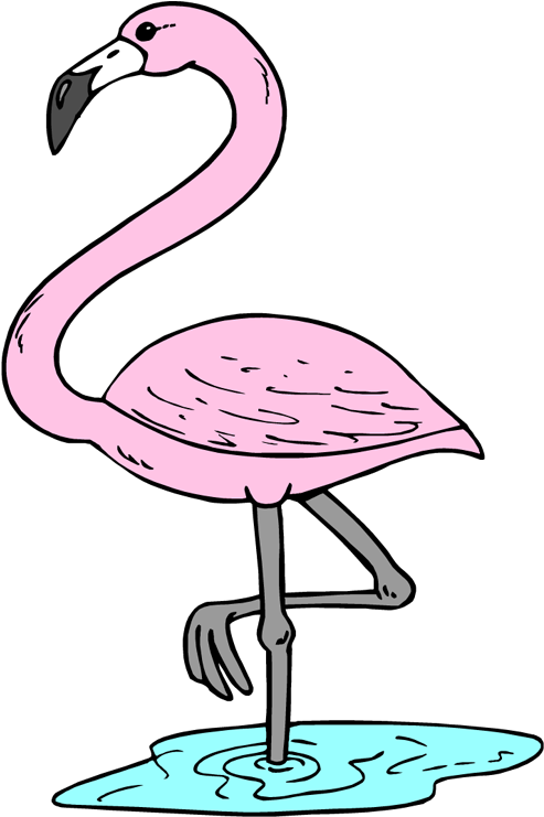 Flamingo Silhouette Clipart - Flamingo Silhouette Clipart (518x750)