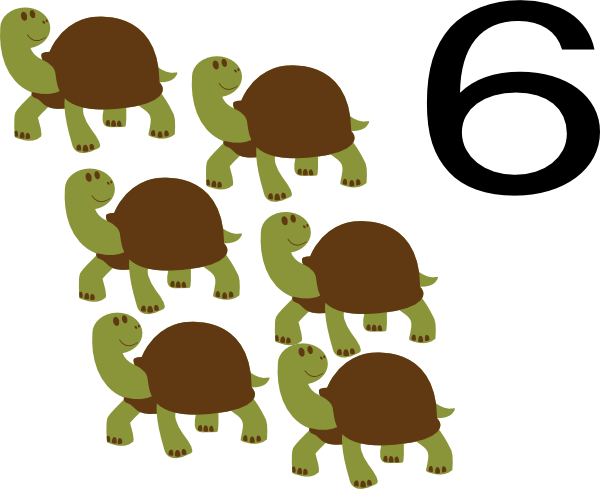 Animal Numbers 6 Clip Art At Clker - Animal Numbers 6 Clip Art At Clker (600x489)