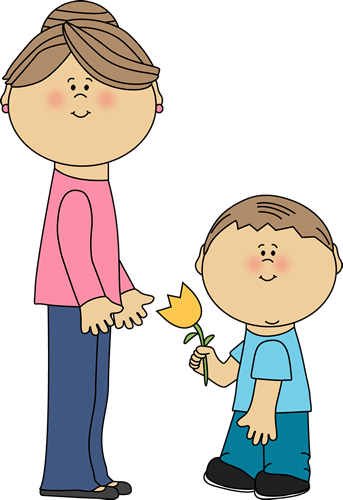 Mother Clip Art Black And White - Mother Clip Art Black And White (343x500)