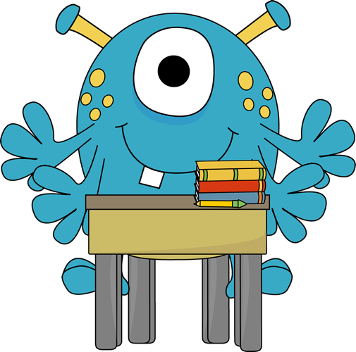 Four Arm Monster At School Desk - Four Arm Monster At School Desk (505x500)