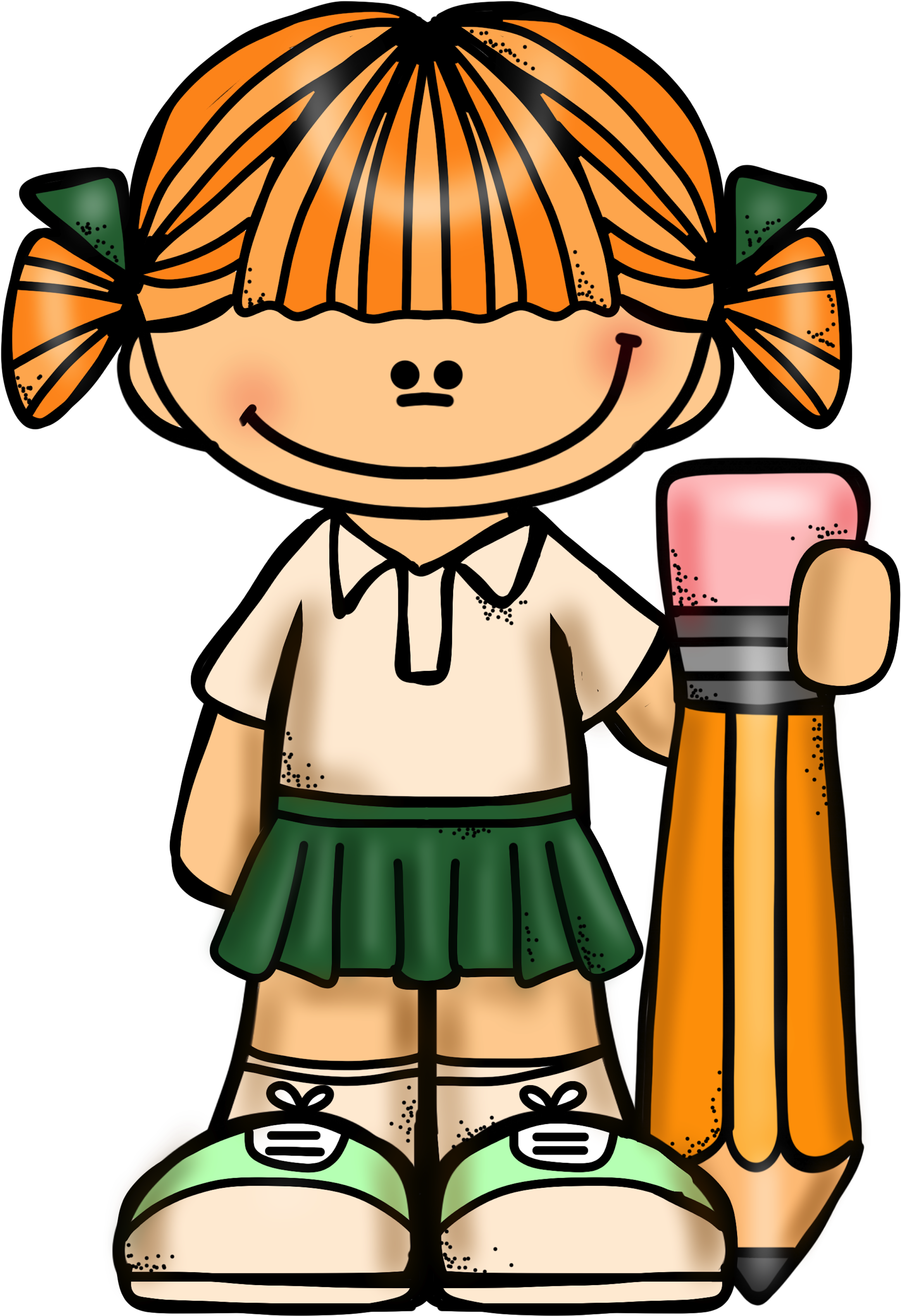 I Like Writing With A Pencil - Niños Dibujos Bonitos (2400x3494)