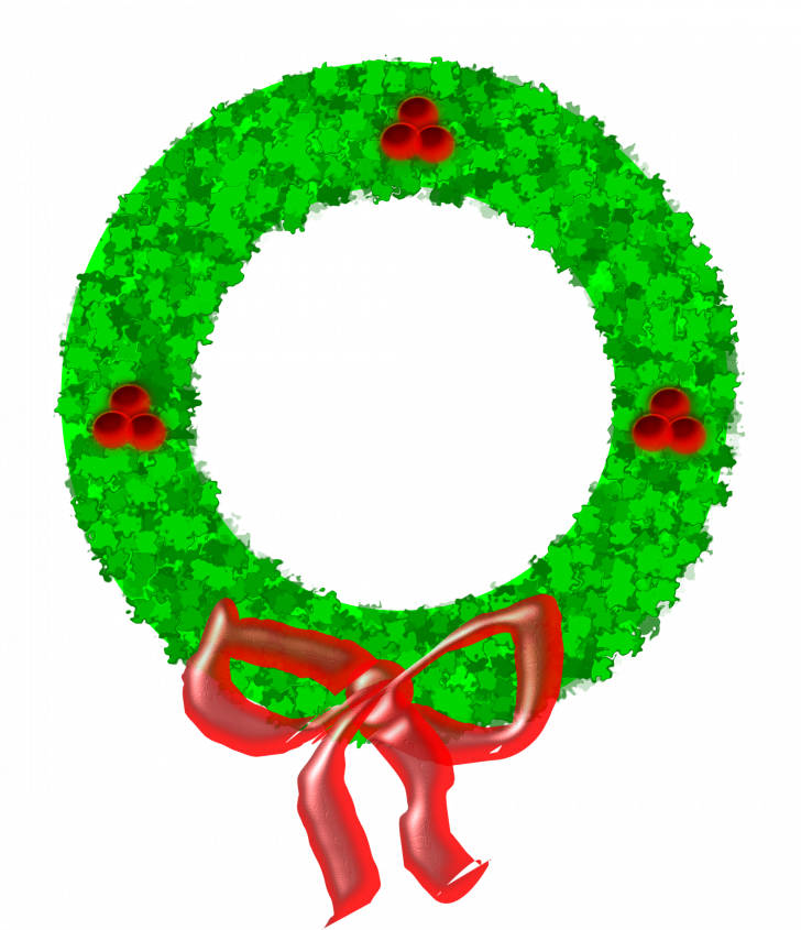 Christmas ~ Phenomenalas Wreath Clip Art Black And - Christmas ~ Phenomenalas Wreath Clip Art Black And (728x845)