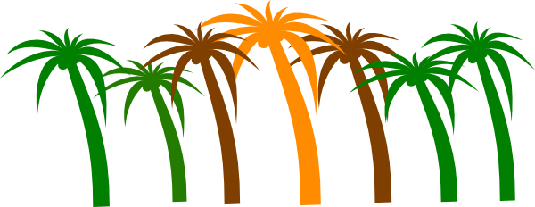 Palm Tree Clip Art - Palm Tree Clip Art (600x232)