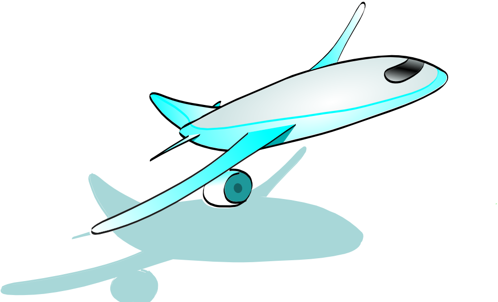 Plane Taking Off Clip Art At Clker Com Vector Online - Plane Taking Off Clip Art At Clker Com Vector Online (1000x607)