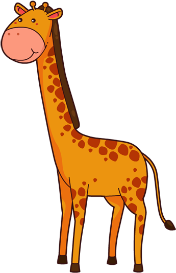Giraffe Free To Use Clipart 3 Wikiclipart - Orange Giraffe Clipart (476x605)