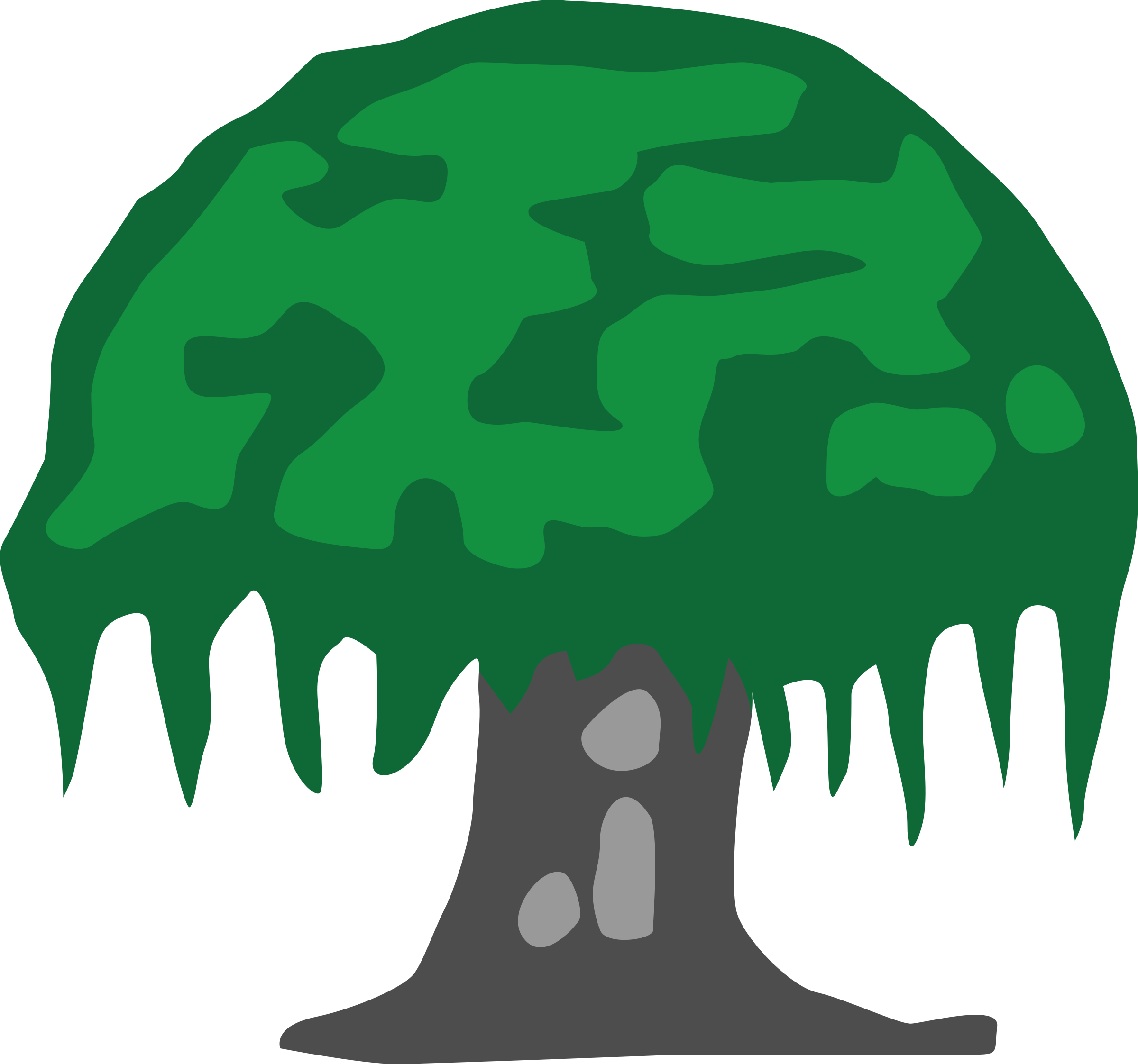 Medium Image - Banyan Tree Clipart Png (2400x2245)