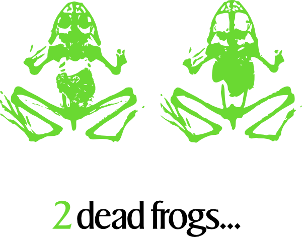 Free Vector 2 Dead Frogs Clip Art - Dead Frog Clip Art (600x471)