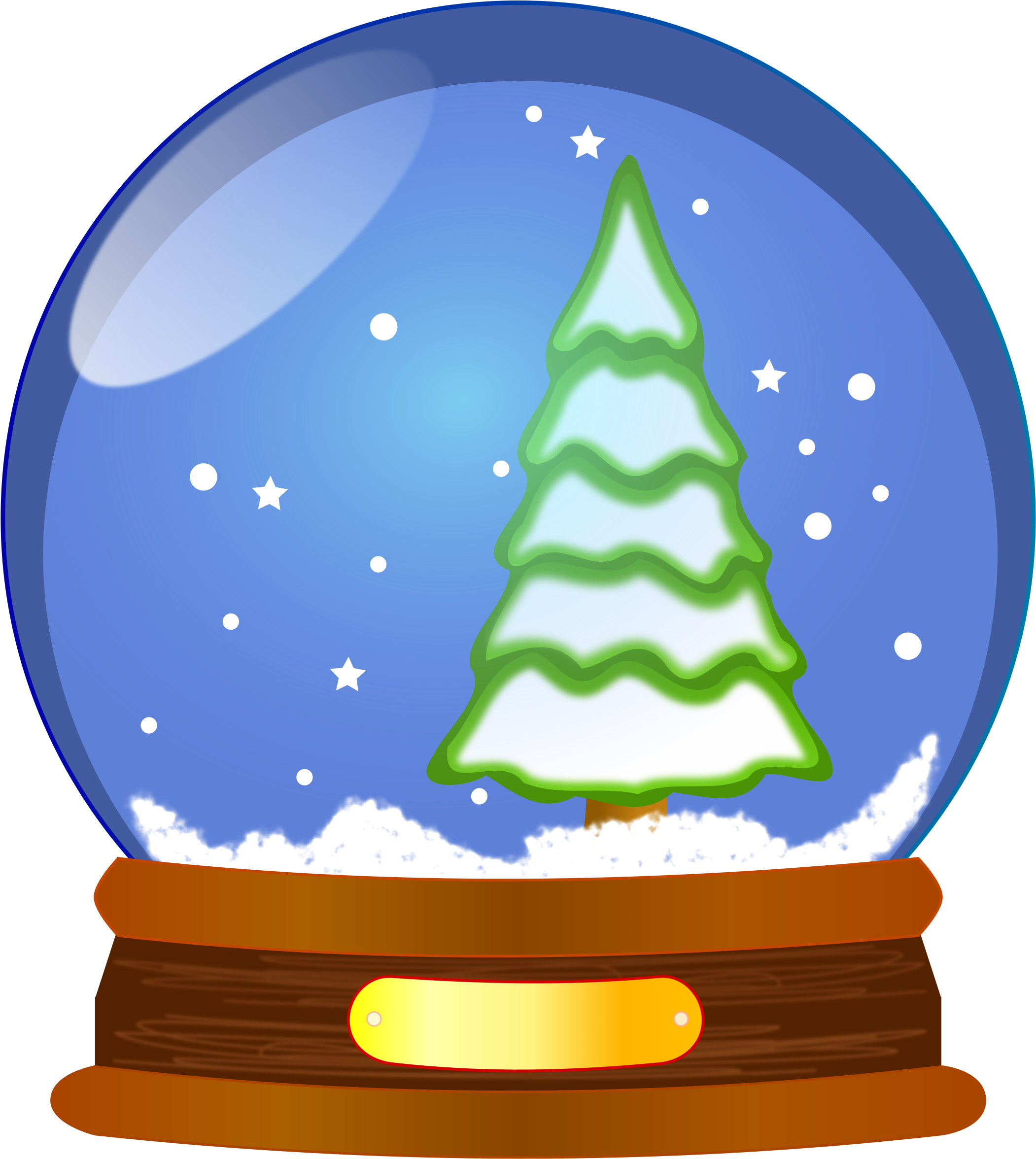 Open - Snow Globe Clipart (2400x2400)