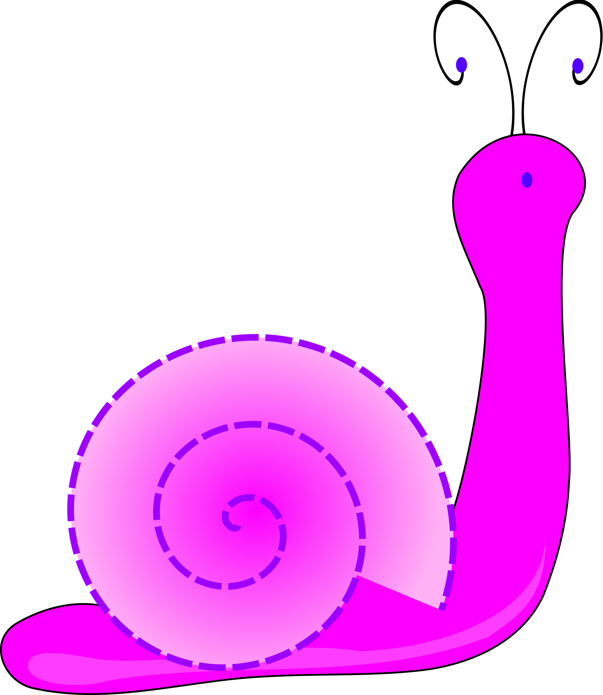 Purple Cartoon Snail Clip Art - Snail Clip Art (2082x2400)