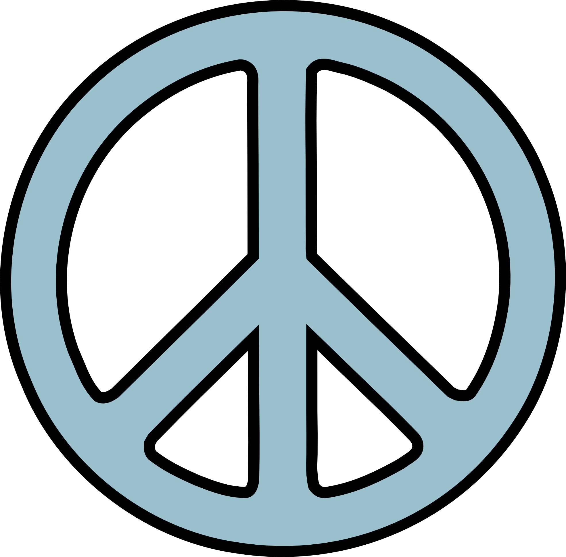 Peace Sign Clip Art Free - Peace Clipart Transparent (1969x1939)