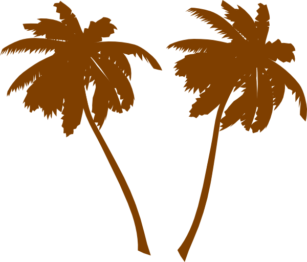 Brown Palm Trees Clip Art - 5'x7'area Rug (600x512)