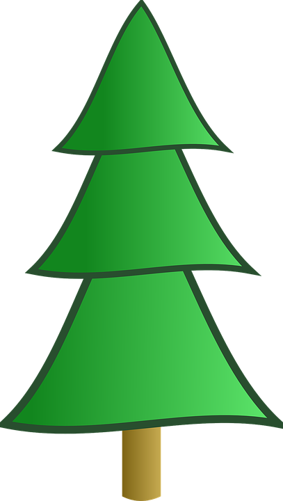 Fir Tree Clip Art - Evergreen Tree Cartoon Drawing (407x720)