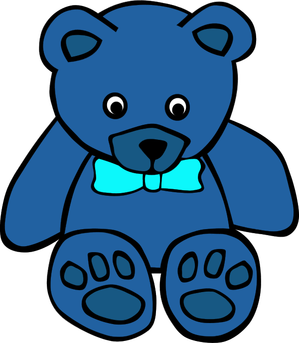 Teddy Bear Clip Art On Teddy Bears And Clipartwiz 7 - Blue Teddy Bear Clipart (600x687)