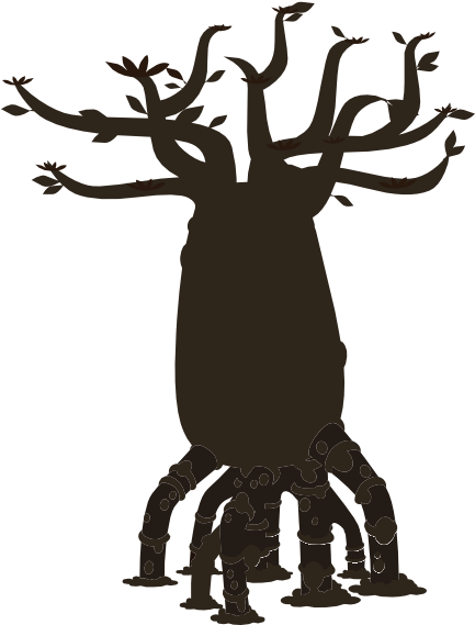 This Free Clip Arts Design Of Firebog Bottle Tree Silhouette - This Free Clip Arts Design Of Firebog Bottle Tree Silhouette (432x598)