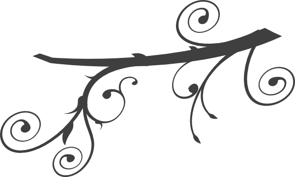 Branch Clipart Swirl - Tree Branch Clip Art (600x361)