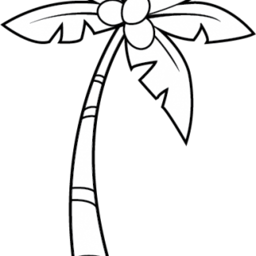 Palm Tree Clipart Black And White Palm Tree Clipart - Black And White Palm Tree Clip Art (1024x1024)