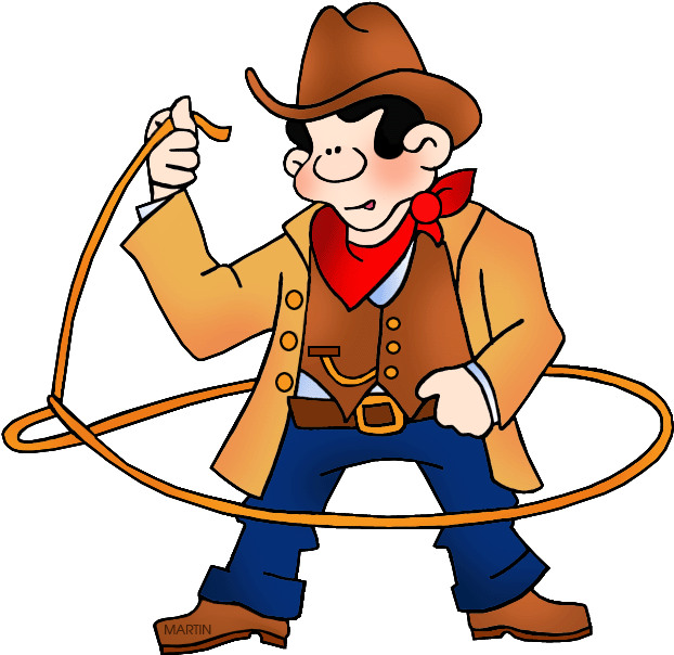Rodeo Cowboy - Round Up Clip Art (648x623)