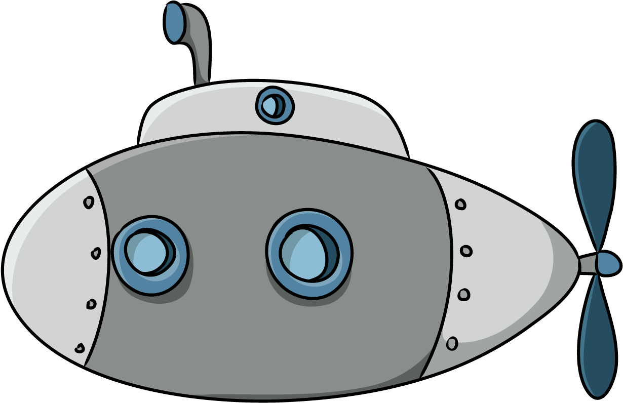 Submarine Silhouette Clip Art Clipart Collection - Submarine Cartoon (1592x916)