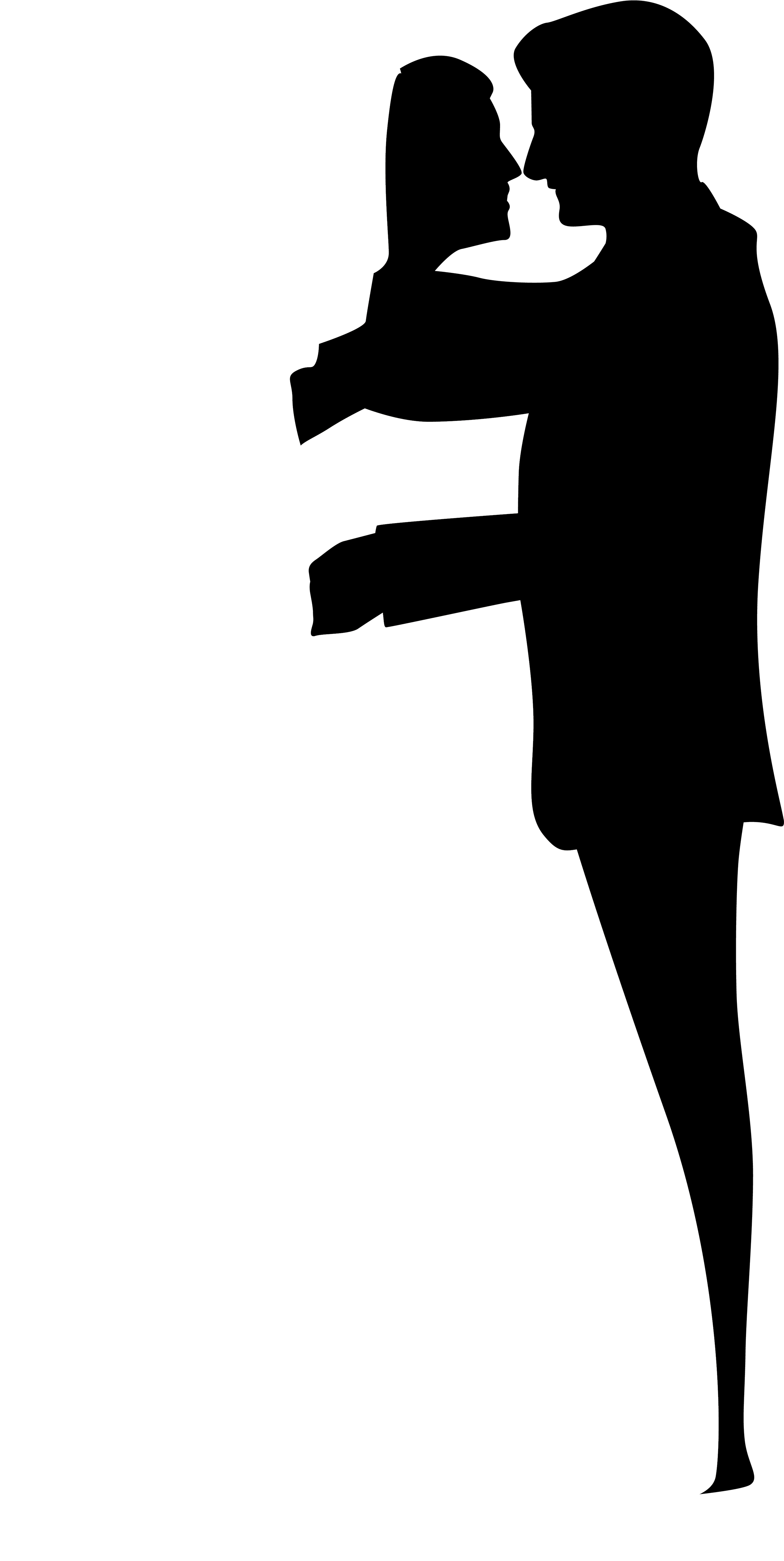 Wedding Couple Silhouettes Clip Art - Couple Clipart Transparent (2260x4500)