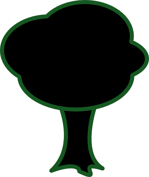 Black Tree Svg Clip Arts 504 X 600 Px - Black Tree Cartoon (504x600)