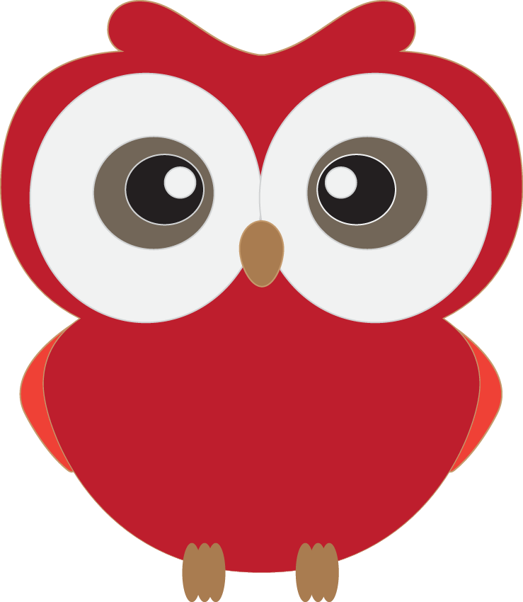 Owls On Owl Clip Art Owl And Cartoon Owls 3 Clipartcow - Cute Owl Clipart Red (739x850)