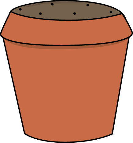 Dirt Filled Flower Pot - Empty Flower Pot Clipart (435x469)