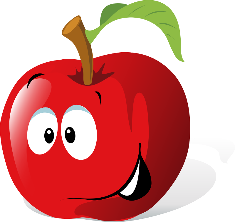 Cartoon Red Apple Clip Art At Clker Com Vector Online - Apple Clip Art (800x756)