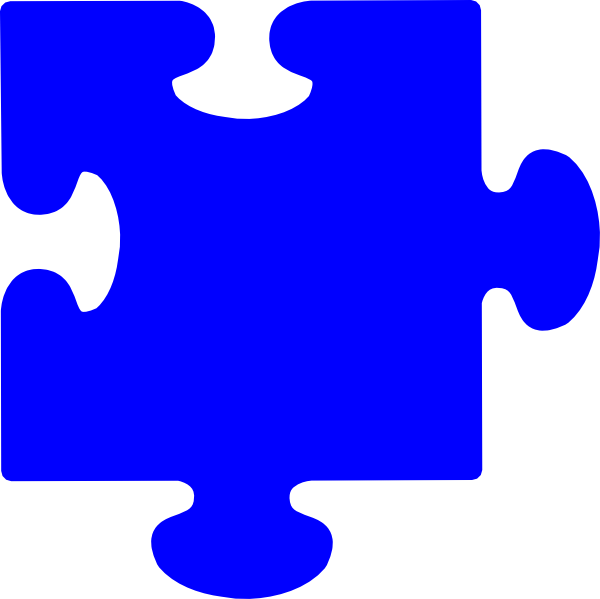 Blue Puzzle Piece - Light Blue Puzzle Piece (600x599)