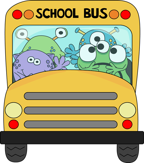 School Bus Clip Art Free Pictures - Monster On The Bus (485x550)