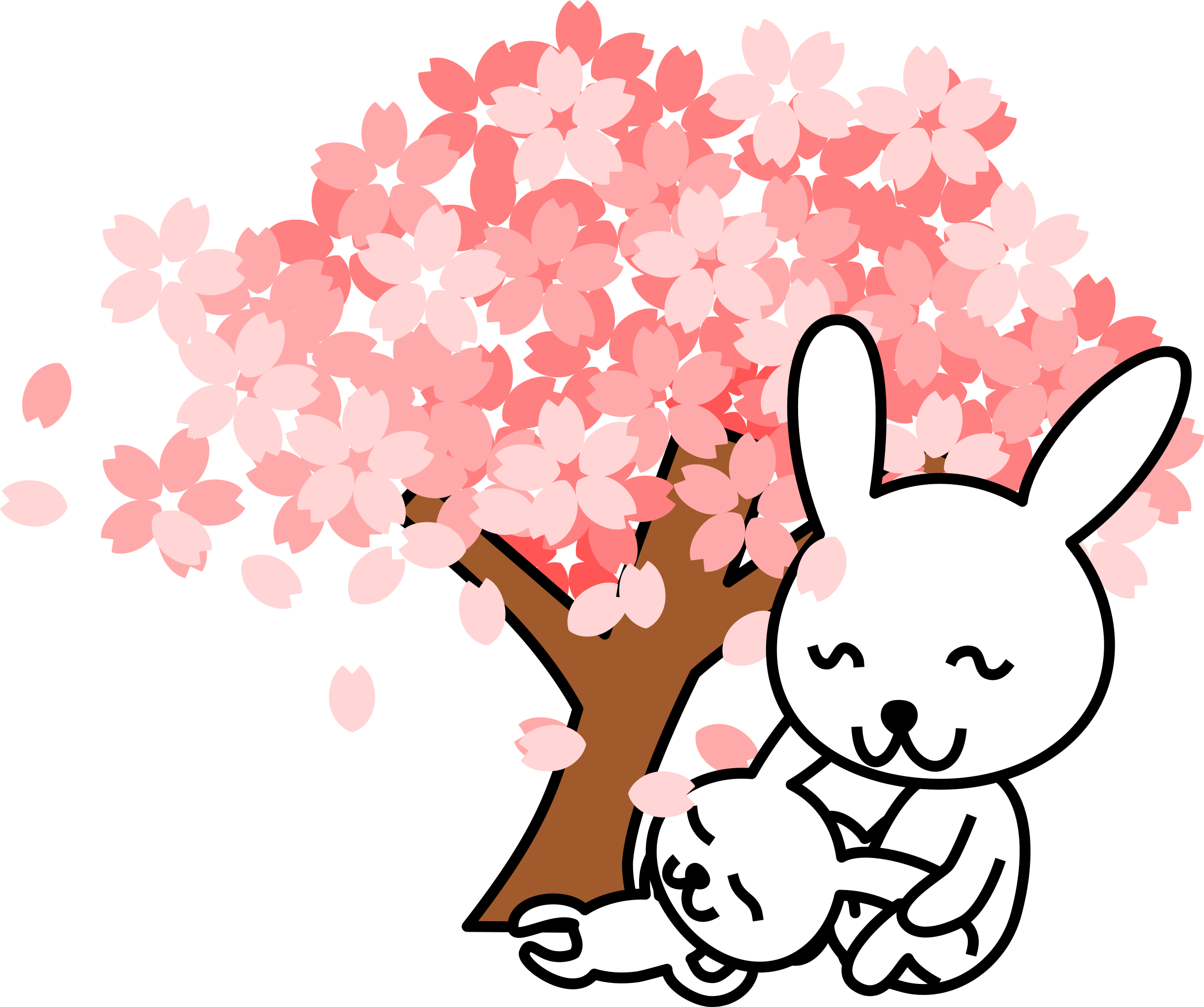 Cherry Blossom Clip Art Free - Cartoon Cherry Blossom Tree (2400x2007)